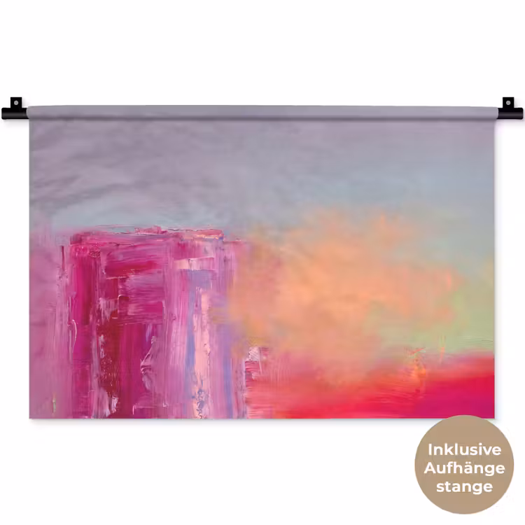 Abstract - Kleuren - Modern - Roze Wandkleed katoen klein -t3d_DE