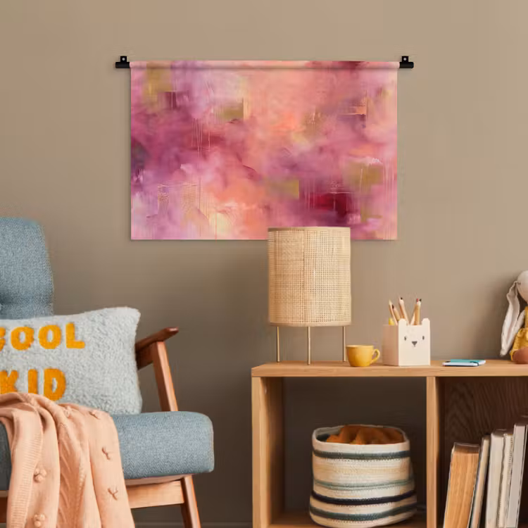Abstract - Kleuren - Modern - Roze - Paars Wandkleed katoen klein -wsfeer4_kind
