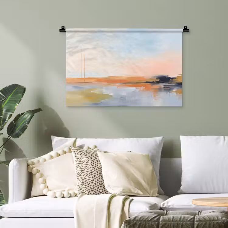 Abstract - Landschap - Horizon - Modern - Kleurrijk Wandkleed katoen klein -sfeer7