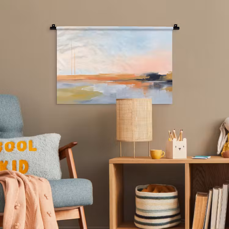 Abstract - Landschap - Horizon - Modern - Kleurrijk Wandkleed katoen klein -wsfeer4_kind