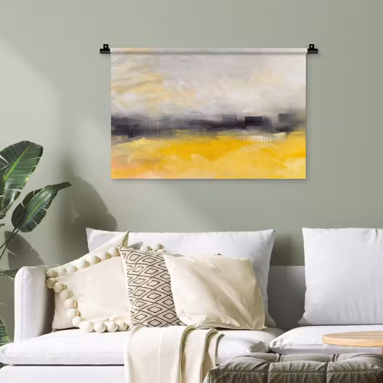 Abstract - Landschap - Modern - Geel Wandkleed katoen klein -sfeer7