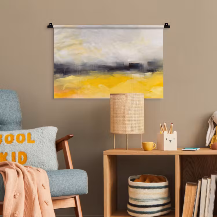 Abstract - Landschap - Modern - Geel Wandkleed katoen klein -wsfeer4_kind