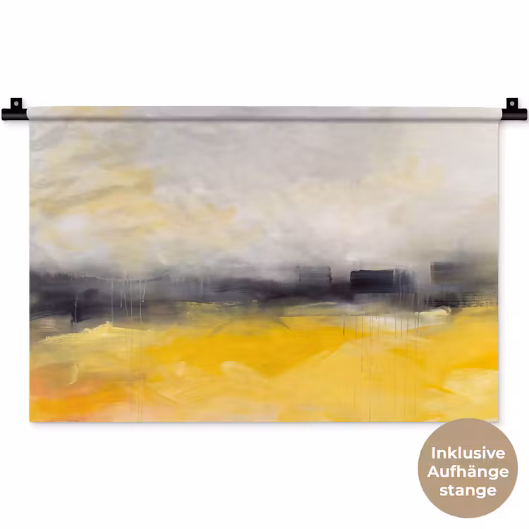 Abstract - Landschap - Modern - Geel Wandkleed katoen klein -t3d_DE