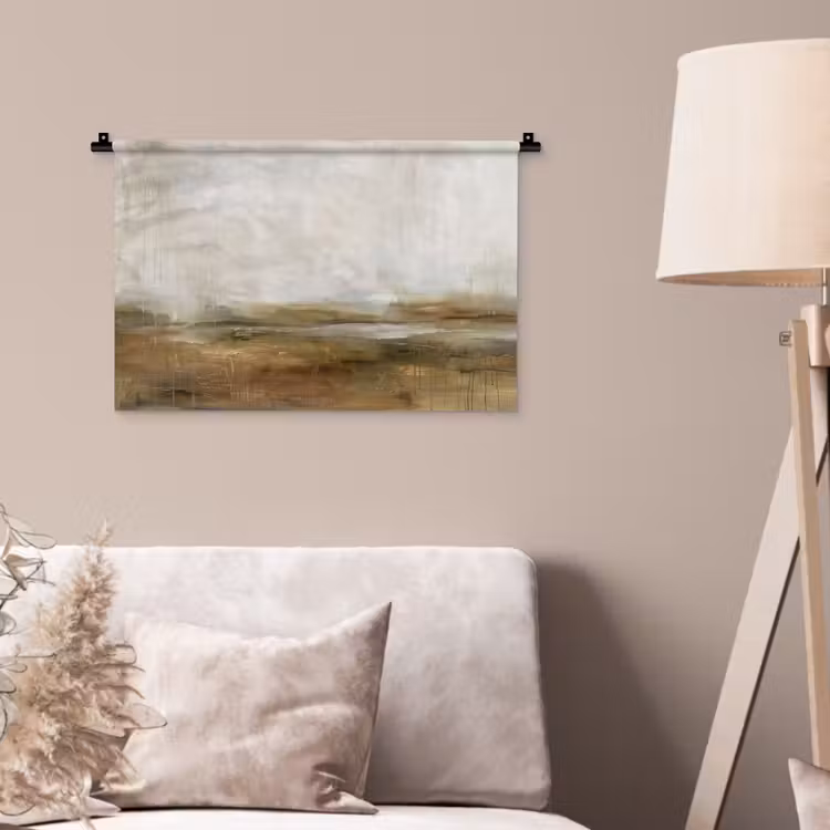 Abstract - Landschap - Natuur - Beige - Bruin Wandkleed katoen klein -sfeer4