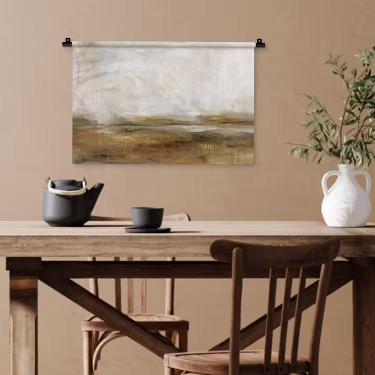 Abstract - Landschap - Natuur - Beige - Bruin Wandkleed katoen klein -sfeer6