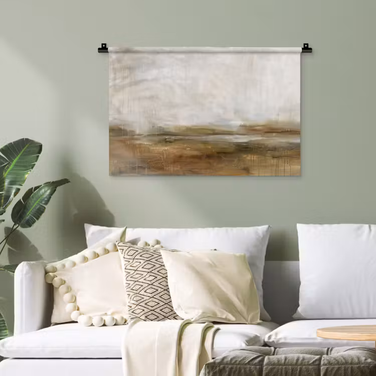 Abstract - Landschap - Natuur - Beige - Bruin Wandkleed katoen klein -sfeer7