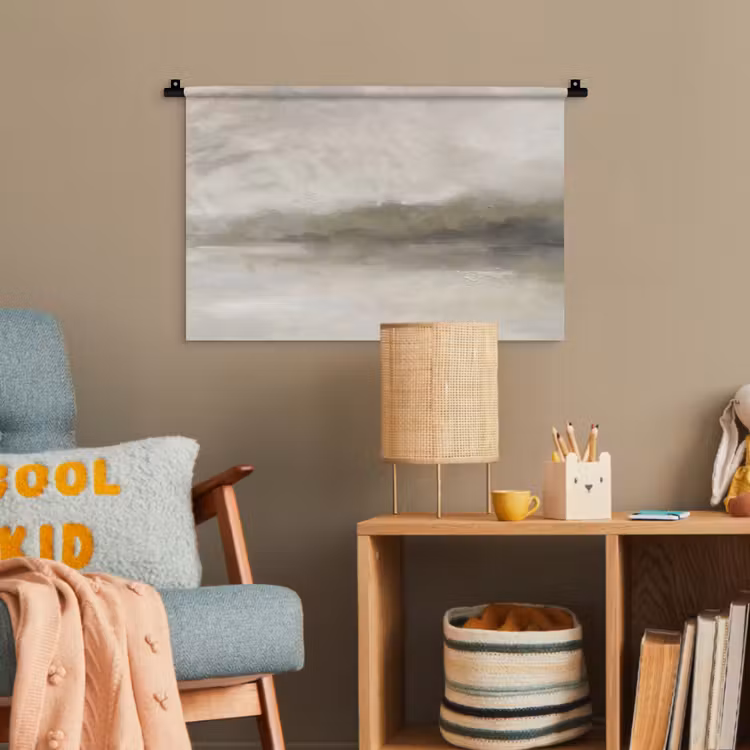 Abstract - Landschap - Nevel - Modern - Grijs Wandkleed katoen klein -wsfeer4_kind