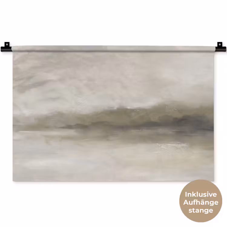 Abstract - Landschap - Nevel - Modern - Grijs Wandkleed katoen klein -t3d_DE