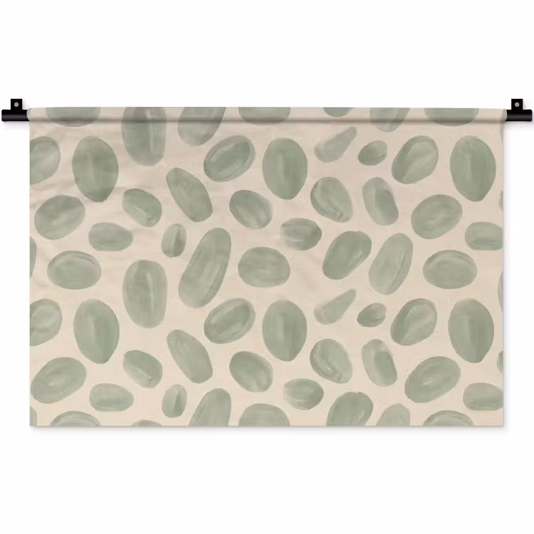 Abstract - Patroon - Organisch - Groen - Modern Wandkleed katoen klein -zz3d