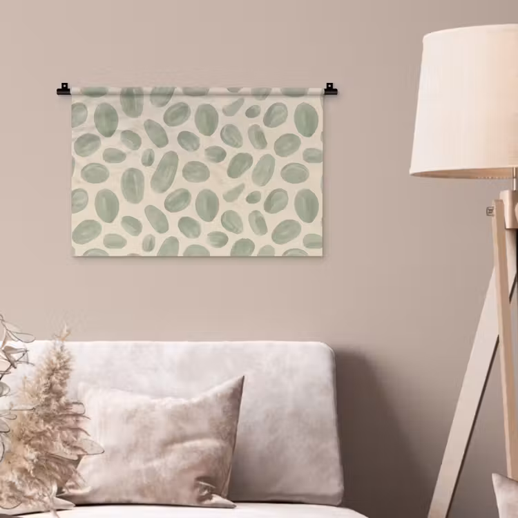 Abstract - Patroon - Organisch - Groen - Modern Wandkleed katoen klein -sfeer4