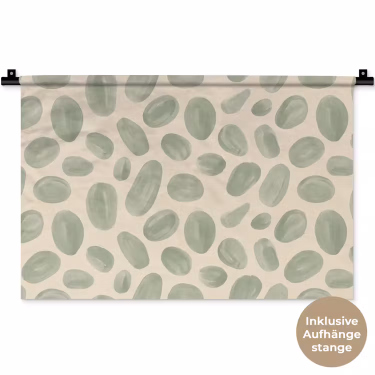 Abstract - Patroon - Organisch - Groen - Modern Wandkleed katoen klein -t3d_DE