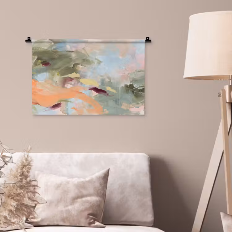 Abstract - Borstelstreken - Kunst - Modern - Pastel Wandkleed katoen klein -sfeer4