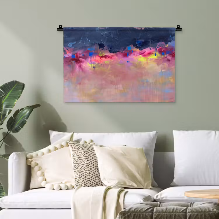 Abstract - Textuur - Kleuren - Modern - Roze Wandkleed katoen klein -sfeer7
