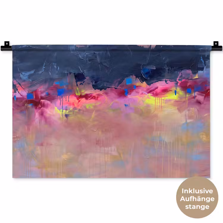 Abstract - Textuur - Kleuren - Modern - Roze Wandkleed katoen klein -t3d_DE