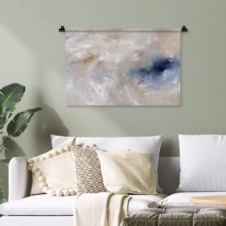 Abstract - Wolken - Sfeer - Modern - Beige Wandkleed katoen klein -sfeer7