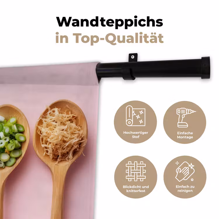 Ingrediënten - Lepels - Hout - Roze Wandkleed katoen klein -tsfeer2_DE