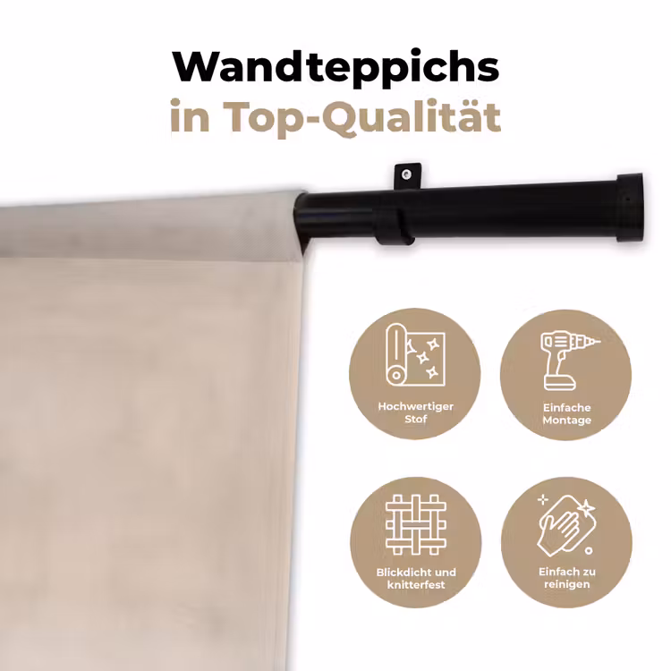 Tak - Bladeren - Minimalistisch - Beige Wandkleed katoen klein -tsfeer2_DE