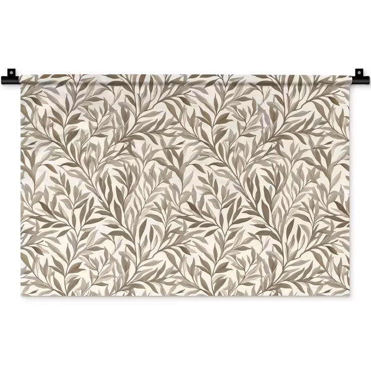 Takken - Botanisch - Taupe Wandkleed katoen klein 269 -zz3d