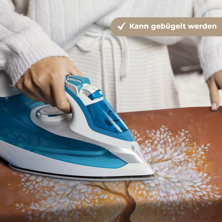 Abstract - Boom - Wit - Bladeren Wandkleed katoen klein -tsfeer9_DE