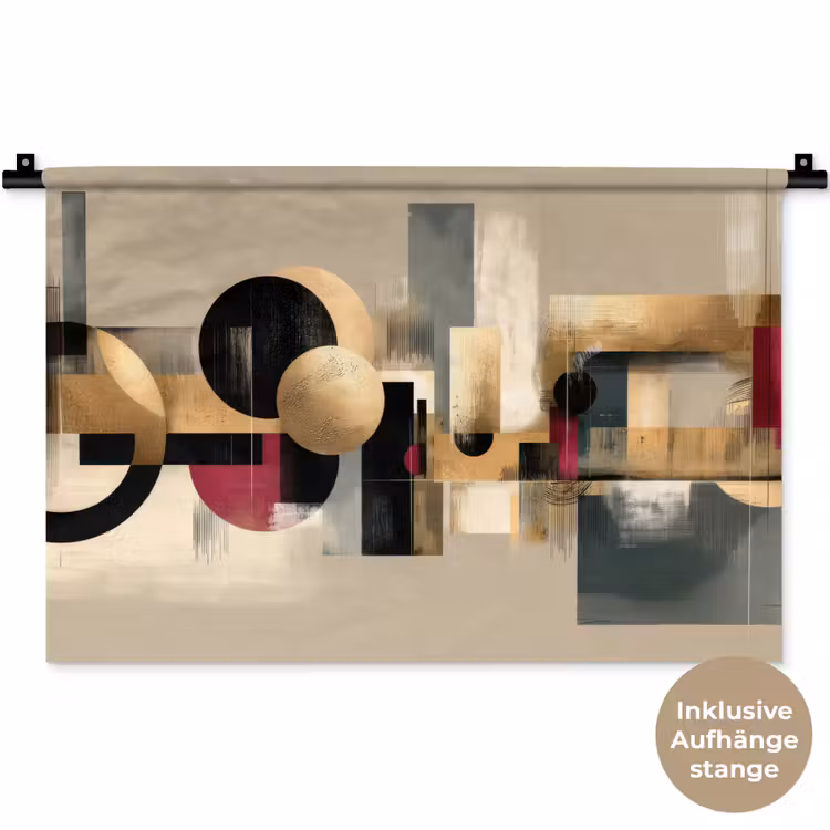 Abstract - Vormen - Beige - Texturen Wandkleed katoen klein -t3d_DE