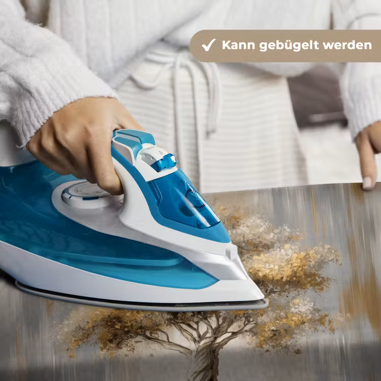 Boom - Bladeren - Abstract - Wit Wandkleed katoen klein -tsfeer9_DE