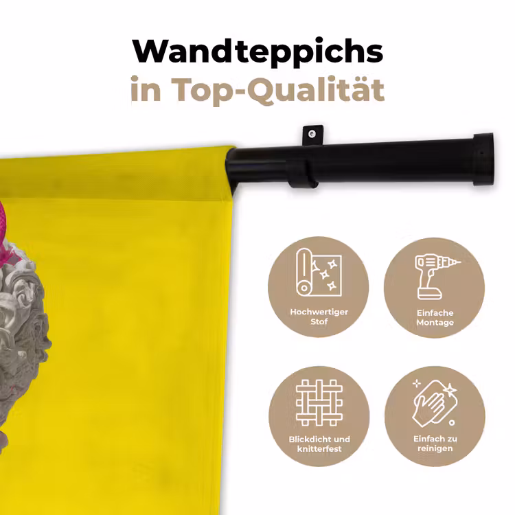 Buste - Slangen - Geel Wandkleed katoen klein -tsfeer2_DE