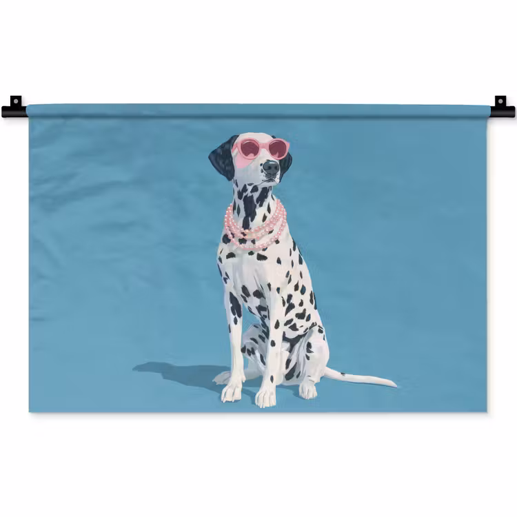 Dalmatiër - Zonnebril - Blauw Wandkleed katoen klein -zz3d