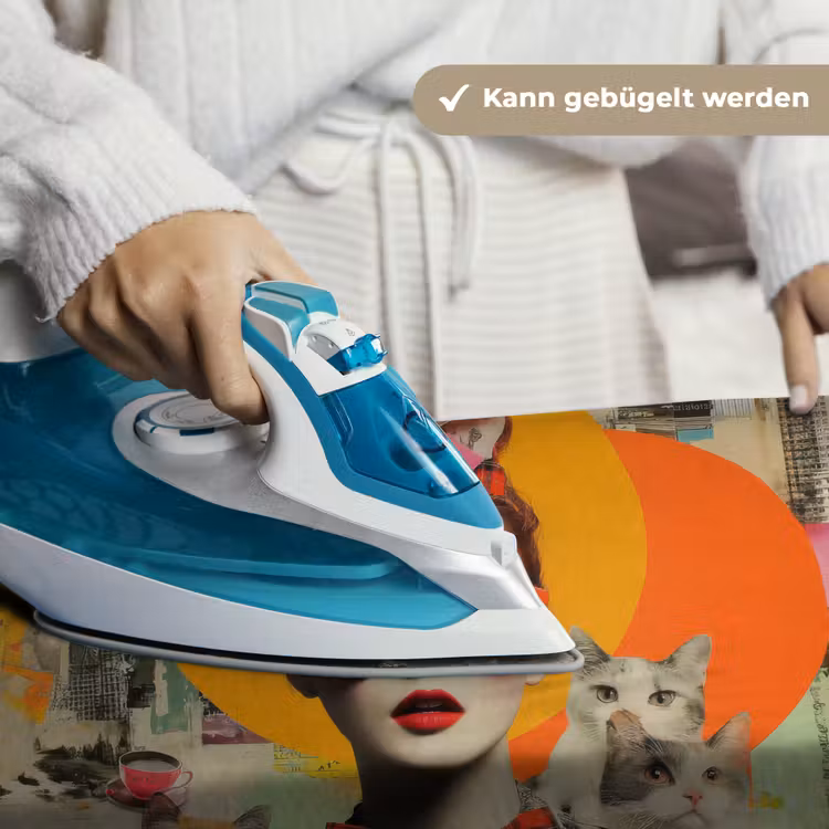 Vrouw - Bril - Strik - Retro Wandkleed katoen klein -tsfeer9_DE