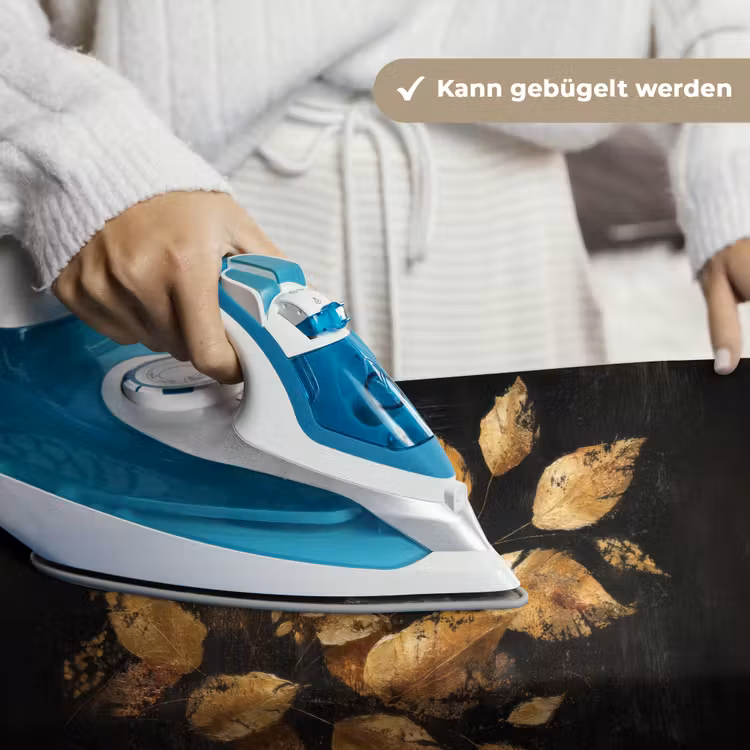 Gouden Bladeren op Donkere Achtergrond Wandkleed katoen klein -tsfeer9_DE