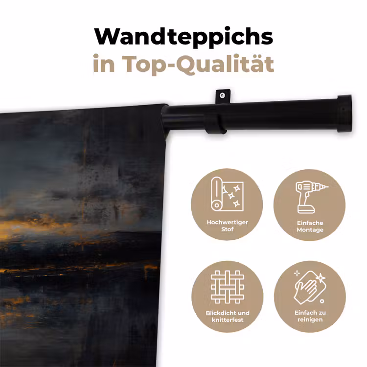 Gouden Reflectie op Water Wandkleed katoen klein -tsfeer2_DE