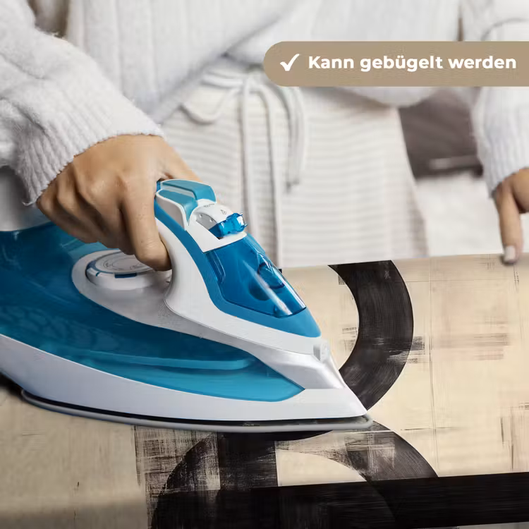 Cirkels - Balken - Zwart - Abstract Wandkleed katoen klein -tsfeer9_DE