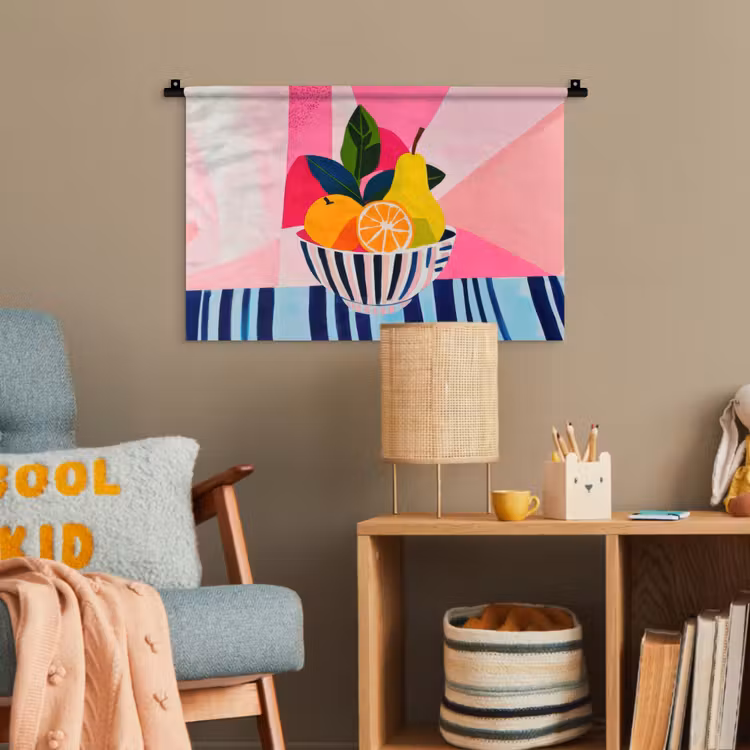 Fruit - Abstracte achtergrond - Roze Wandkleed katoen klein -wsfeer4_kind