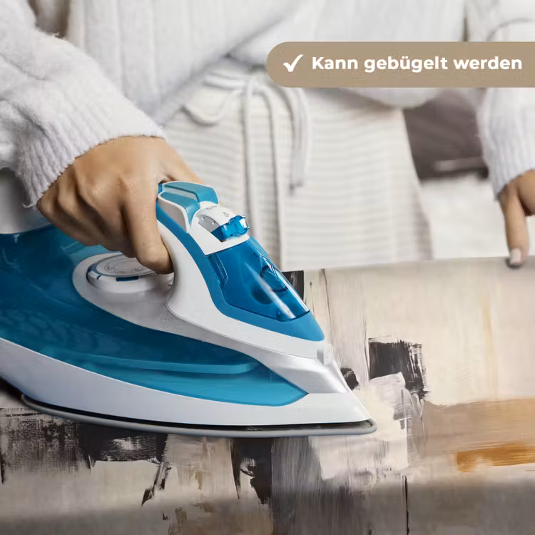 Penseelstreken - Ruw - Abstract - Beige Wandkleed katoen klein -tsfeer9_DE