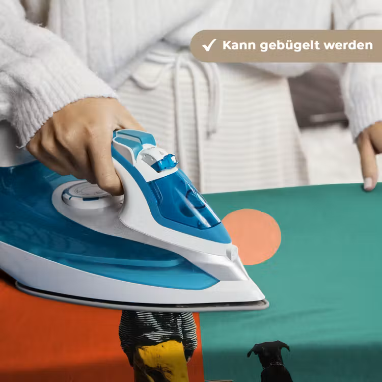 Retro - Jongen - Hond - Rood - Groen Wandkleed katoen klein -tsfeer9_DE