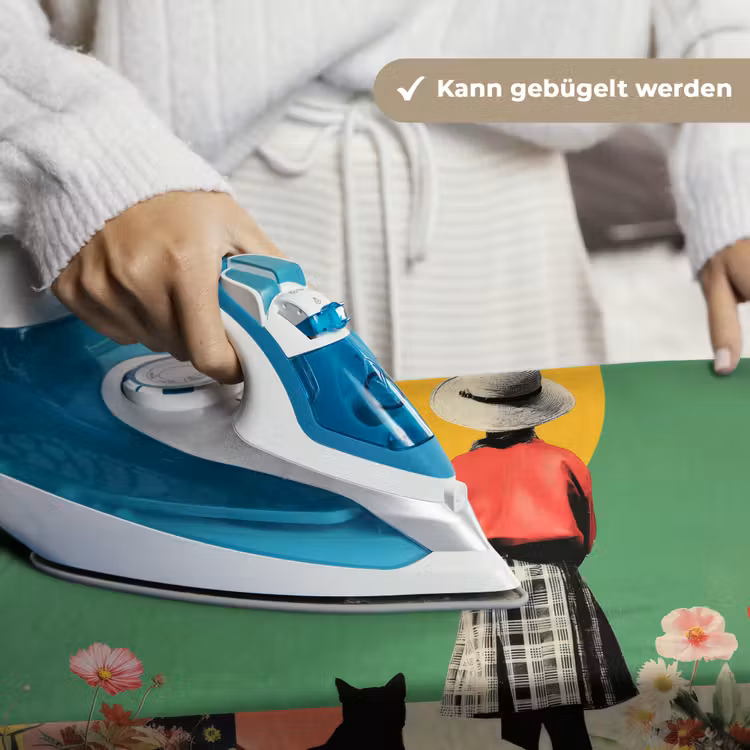 Retro - Meisje - Kat - Zon Wandkleed katoen klein -tsfeer9_DE