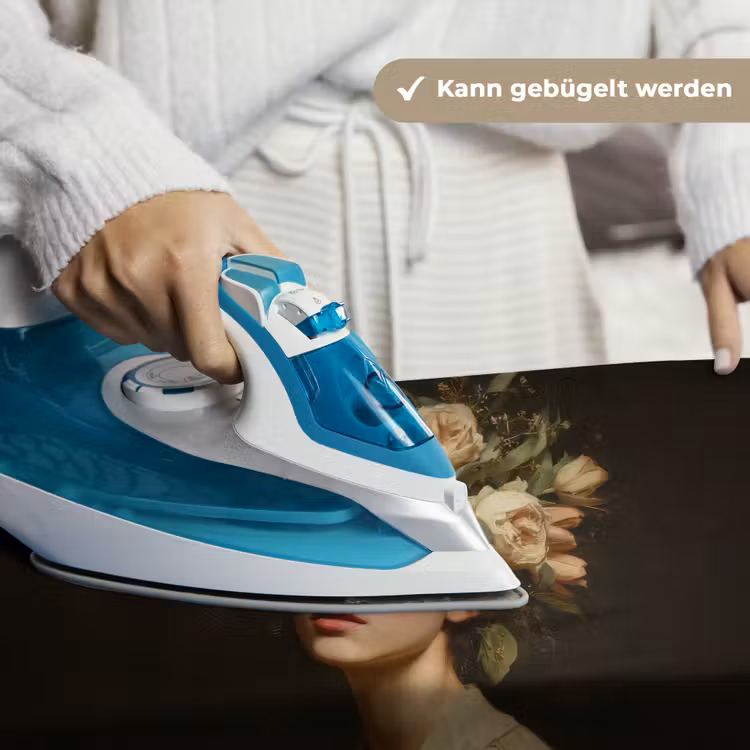 Bloemenstilte - Vrouw - Portret Wandkleed katoen klein -tsfeer9_DE