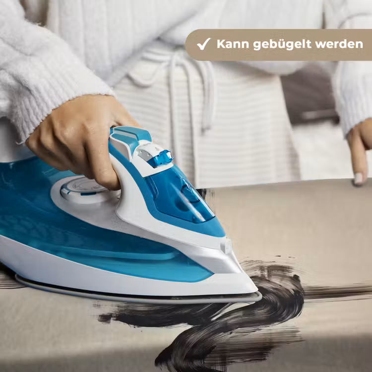 Golven - Penseelstreken - Beige - Minimalistisch Wandkleed katoen klein -tsfeer9_DE