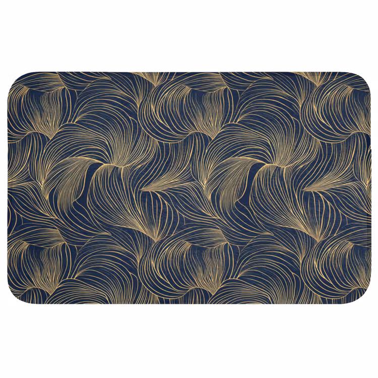 Abstract - Lijnen - Blauw - Goud WCmat middel 1009 -3d