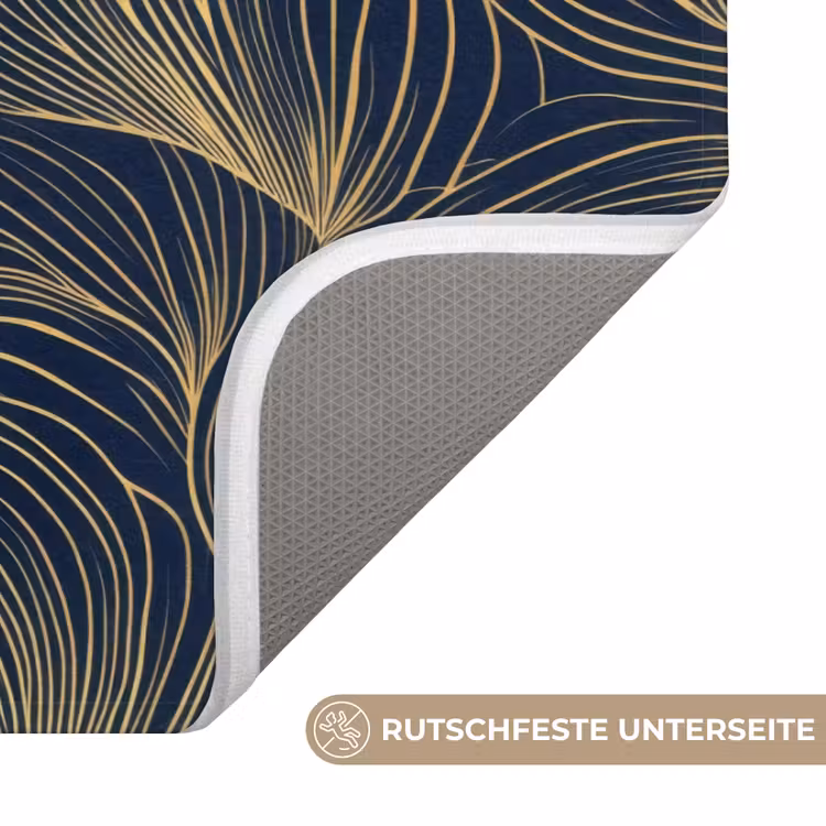 Abstract - Lijnen - Blauw - Goud WCmat middel 1009 -USP_AntislipDE