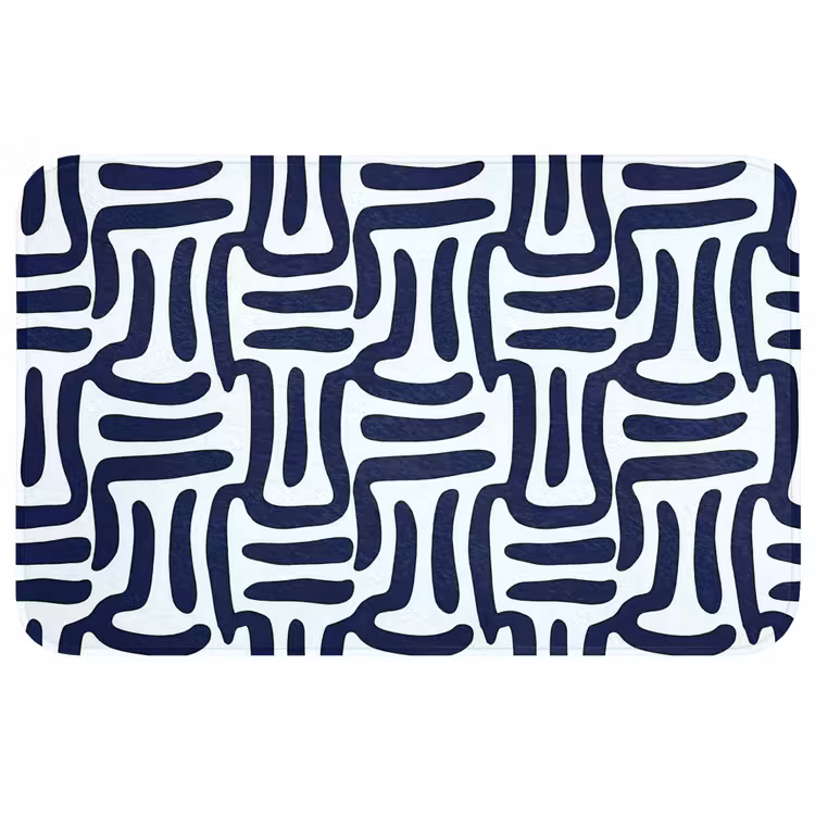 Abstract - Modern - Blauw WCmat middel 1009 -3d