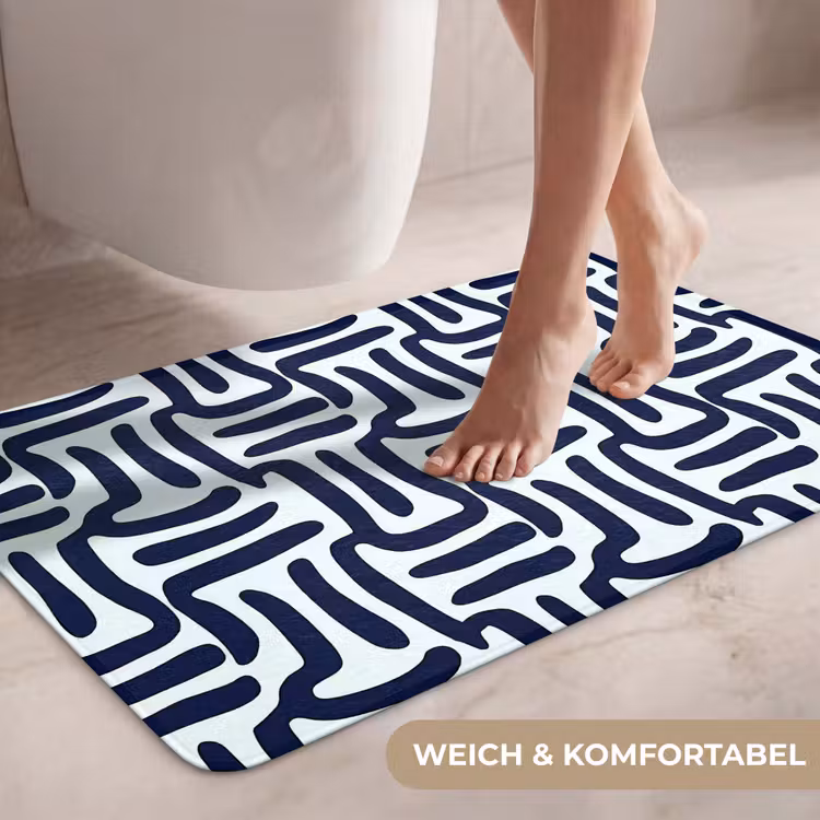 Abstract - Modern - Blauw WCmat middel 1009 -USP_ZachtDE