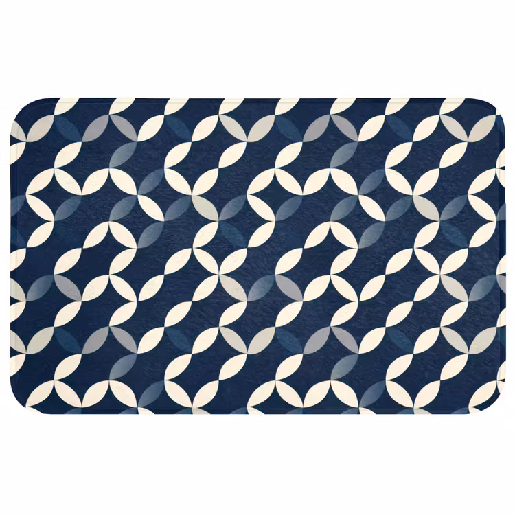 Abstract - Patroon - Blauw WCmat middel 1009 -3d