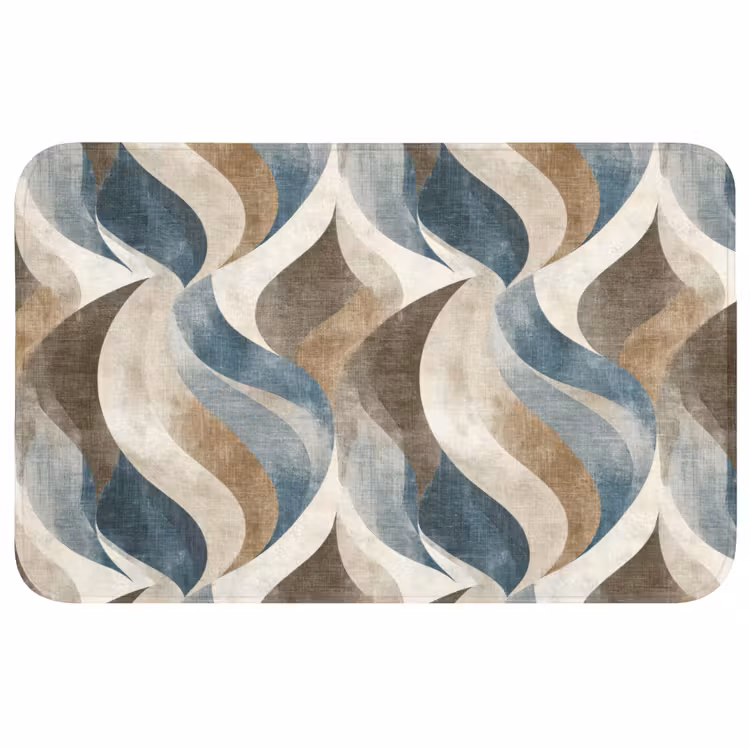 Abstract - Golven - Kleurrijk WCmat middel 1009 -3d