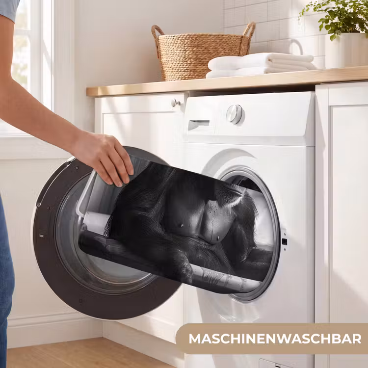 Aap - Dier - Bad - Zwart - Wit - Humor WCmat middel -USP_WasbaarDE