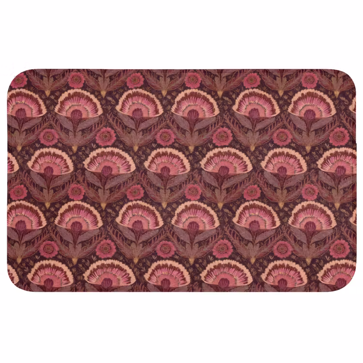 Antiek - Bloemen - Kleurrijk WCmat middel 1009 -3d
