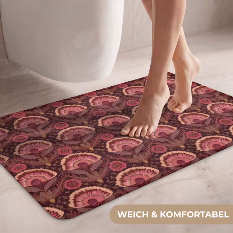 Antiek - Bloemen - Kleurrijk WCmat middel 1009 -USP_ZachtDE