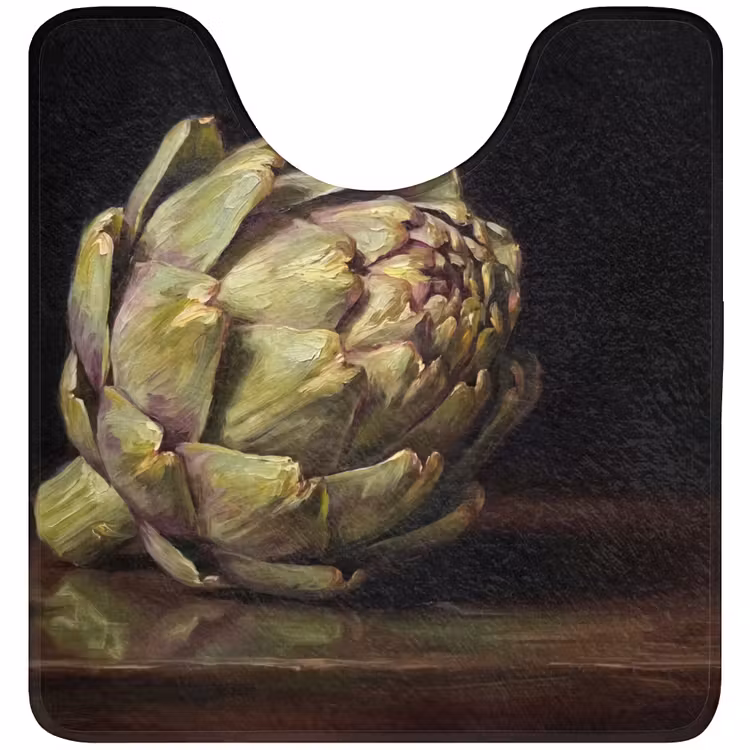 WC Vorleger - Artischocke – Essen – Klassisch - Artichok - Eten - Klassiek WCmat U-uitsnede middel