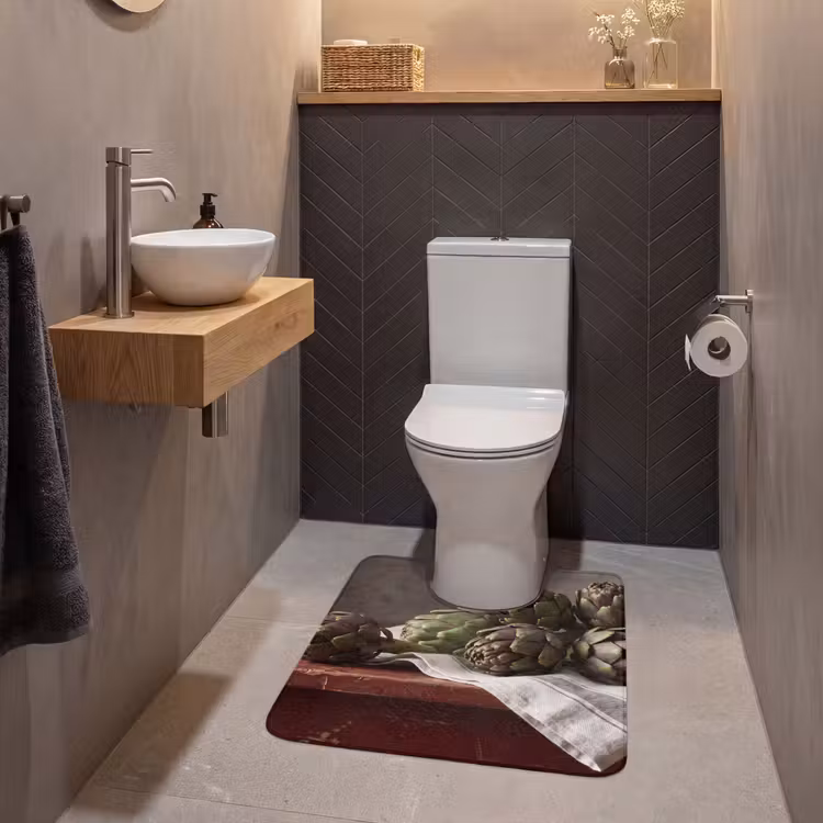 WC Vorleger - Artischocke – Essen – Rustikal - Artisjok - Eten - Rustiek WCmat U-uitsnede middel