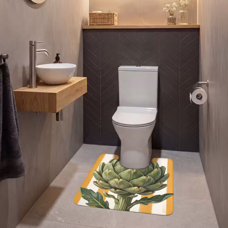WC Vorleger - Artischocke – Modern – Gemüse - Artisjok - Modern - Groente WCmat U-uitsnede middel