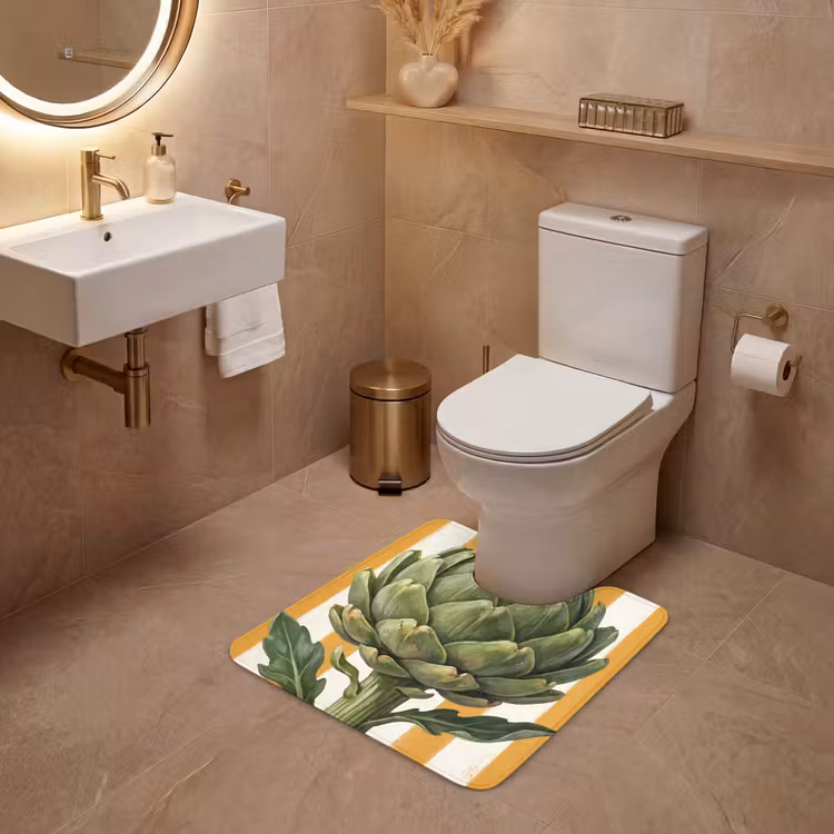 WC Vorleger - Artischocke – Modern – Gemüse - Artisjok - Modern - Groente WCmat U-uitsnede middel